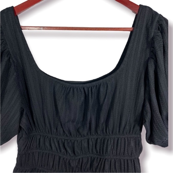 NWT Anthropologie Maeve Black Maeve Puff-Sleeved Top SMALL - Picture 7 of 11